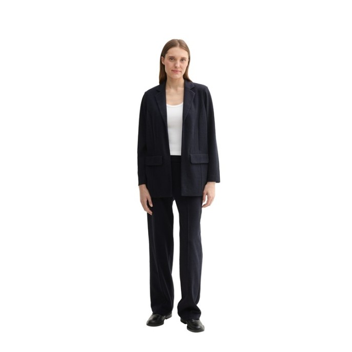 Z Blazer structuur revers - Marine